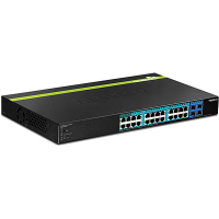 Trendnet TPE-2840WS hálózati kapcsoló Vezérelt Gigabit Ethernet (10/100/1000) Ethernet-áramellátás (PoE) támogatása 1U Fekete