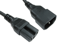Cables Direct C14 - C15 1.8m Black C14 coupler C15 coupler