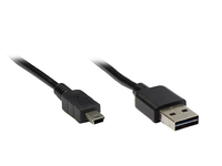 Alcasa USB 2.0 A/mini, 3m USB Kabel USB A Mini-USB A Schwarz