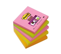 Post-It 654S-N note paper Square Green, Orange, Pink, Yellow 90 sheets Self-adhesive