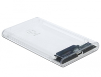 DeLOCK 42617 Speicherlaufwerksgehäuse 2.5 Zoll HDD / SSD-Gehäuse Transparent