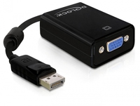 DeLOCK 61848 Videokabel-Adapter 0,125 m VGA (D-Sub) DisplayPort Schwarz