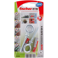 Fischer 535006 screw anchor / wall plug 2 pc(s) Screw & wall plug kit 40 mm