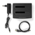 Nedis HDDUDB3210BK basisstation voor opslagstations USB 3.2 Gen 1 (3.1 Gen 1) Type-A Zwart