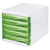 Helit H6129450 bac de rangement de bureau Plastique Vert, Blanc