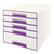 Leitz Wow Cube file storage box Rubber Purple, White