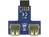 DeLOCK 9-pin 2.54 mm/2 x USB 2.0 1 x 9-pin 2.54 mm 2 x USB 2.0-A Zwart, Blauw, Zilver