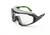 Vollsichtbrille 6x1, klar Rahmen: anthrazit/grün, Scheibe: PC (AF / AS / UV)