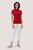 Damen Poloshirt MIKRALINAR®, rot, XL - rot | XL: Detailansicht 6