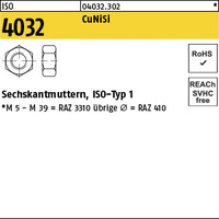 ISO 4032 CuNiSi M 20 CuNiSi VE=S