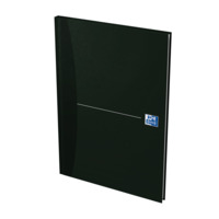 Oxford Office Essentials A4 Hardcover gebundenes Buch, blanko, 96 Blatt, smart black