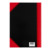 Bantex A4 China Kladde, liniert, 96 Blatt, schwarz/rot