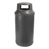 Universal Litter Bin - 90 Litre - Stone Effect - Dark Millstone - Galvanised Steel Liner