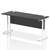 Impulse 1600 x 600mm Straight Office Desk Black Top White Cantilever Leg