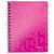 LEITZ Cahier à spirales WOW, 160 pages détachables A5, PP, rose