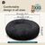 BLUZELLE Orthopedic Dog Bed for Small Dogs & Cats, 20" Donut Dog Bed Memory Foam Washable, Round Plush Dog Pillow Fluffy Cat Bed Cat Pillow, Calming Pet Mat No-Skid Black