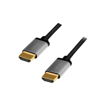 HDMI-Kabel, A/M zu A/M, 4K/60 Hz, Alu, schwarz/grau, 3 m, LogiLink® [CHA0102]