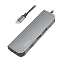 USB-C™ Multifunktions Hub, HDMI, PD, Kartenleser, USB 3.2 Ge, LogiLink® [UA0343]