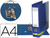 Archivador de Palanca Liderpapel A4 Color System Forrado Sin Rado Lomo 80Mm Azul Compresor Metalico