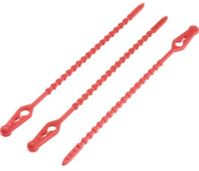 Kugel-Kabelbinder, lösbar, Polyethylen, (L x B) 240 x 3.9 mm, schwarz, UV-bestän