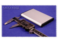Aluminium Gehäuse, (L x B x H) 100 x 70 x 12 mm, schwarz (RAL 9005), IP54, 1455A
