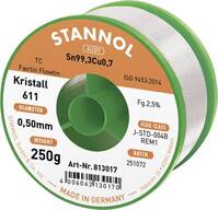 Stannol Kristall 611 Fairtin Forrasztóón, ólommentes Ólommentes Sn99,3Cu0,7 REM1 250 g 0.5 mm