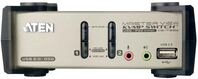 2 port USB KVM (Five In One) 2-Port USB - PS/2 VGA KVM Switch with Audio & USB 2.0 Hub (KVM Cables included), 2048 x 1536 pixels, KVM-Switches