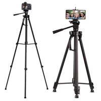 Tripod Stand 51cm-180cm, Fit for all Cameras and 4-7" Phones Stative