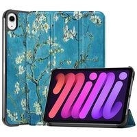 Cover for iPad Mini 6 2021 for iPad Mini 6 (2021) Tri-fold Caster Hard Shell Cover with Auto Wake Function - XH Style Tablet-Hüllen