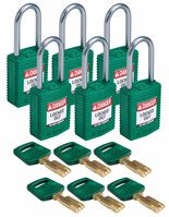 SafeKey Compact Nylon Lockout , Padlocks with Alumium Shackle ,