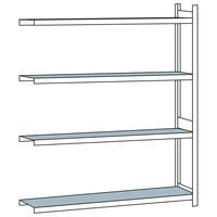 Wide span shelf unit, with steel shelf, height 2500 mm