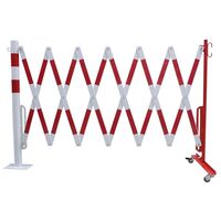 Barrier post with expanding barrier