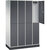 Armario guardarropa de acero de dos pisos INTRO, A x P 1220 x 500 mm, 8 compartimentos, cuerpo gris luminoso, puertas en gris negruzco.
