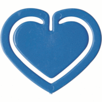Büroklammern Herzklip 30mm VE=1000 Stück blau