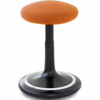 Sitz- und Stehhocker Classic tall 55-77cm Gestrick schwarz/orange/weiß