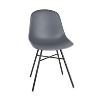 Bolero Arlo Side Chairs in Grey with Metal Frame for Indoors - Pack of 2
