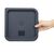 Vogue Square Food Storage Container Lid in Blue Polycarbonate - Medium