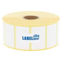 Thermodirekt-Etiketten 38 x 23 mm, 2.000 Thermoetiketten Thermo-Eco Papier auf 1 Zoll (25,4 mm) Rolle, Etikettendrucker-Etiketten permanent