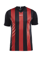 Craft Tshirt Progress Jersey Stripe M M Black/Bright Red
