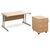 Express rectangular desk and pedestal drawer bundle