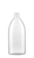 Narrow neck bottle 1000 ml LDPE clear without screw cap