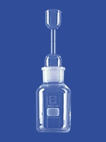 Pycnometer heads with/without wide-neck bottle Type Pycnometer head with conical shoulder bottle