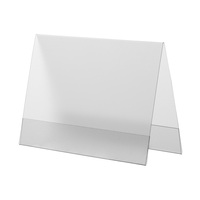 Tent Display / Tabletop Display in Rigid Plastic in Standard Paper Sizes | 0.4 mm anti-reflective A6