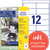 Etiketten, Home Office, Kleinpackung, A4 mit ultragrip, Adressaufkleber, 97 x 42,3 mm, 10 Bogen/120 Etiketten, weiß