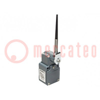 Limit switch; plunger on spring loaded element R 106mm; 6A