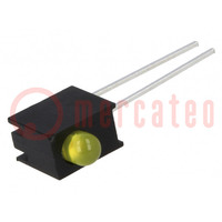 LED; in housing; yellow; 3mm; No.of diodes: 1; 20mA; 60°; 2.1÷2.5V