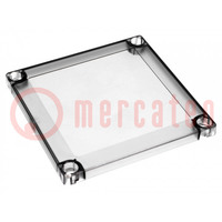 Cover; polycarbonate; 130x130x10mm; MNX; transparent