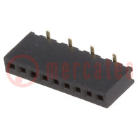 Socket; pin strips; female; PIN: 9; straight; 1.27mm; SMT; 1x9; 1A