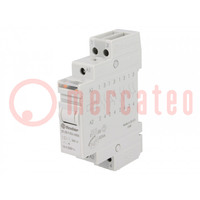 Relay: installation; bistable,impulse; NO x2; Ucoil: 24VDC; 16A
