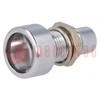 Indicator: LED; prominent; red; Ø8.2mm; IP67; brass